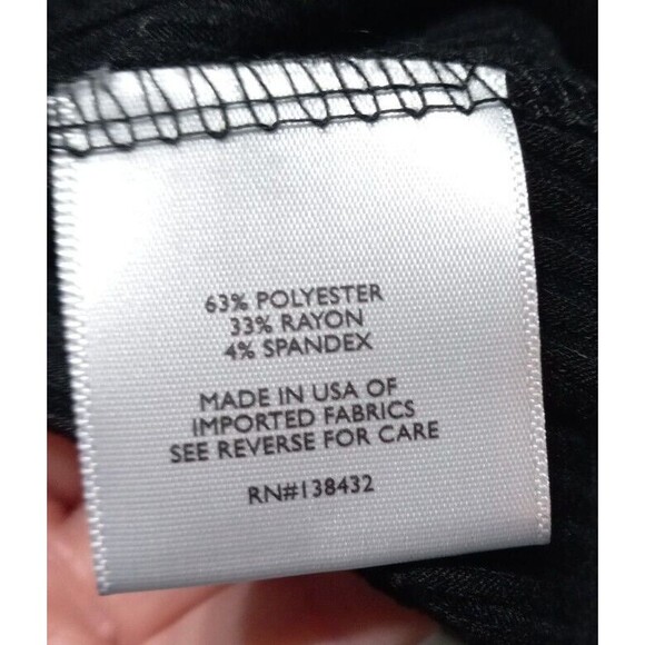 ModCloth Size Small Ribbed Knit Dress Black Drawstring Tie V Neck Long Sleeves - Picture 5 of 6